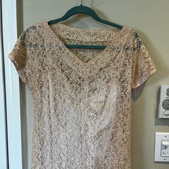 1920’s Vintage Lace Dress with Slip. - Picture 3 of 9